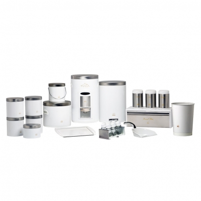 سرویس جهیزیه 23 پارچه سفید دراستیل