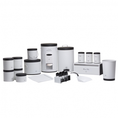 سرویس جهیزیه23 سفید چروک در مشکی 