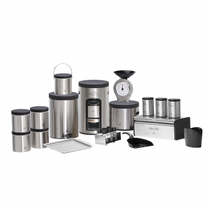 سرویس جهیزیه 23پارچه استیل مشکی در فلزی