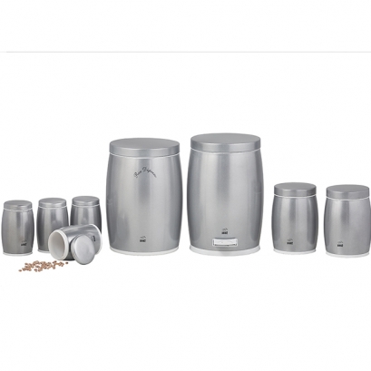 سرویس جهیزیه 8 پارچه خمره ای نقره ای متالیک