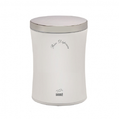 سطل برنج بدون پیمانه کمر باریک سفید استیل