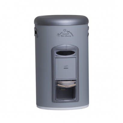 سطل برنج پیمانه دار نقره ای سمباده ای در پلیمری سطل برنج پیمانه دار نقره ای سمباده ای در پلیمری