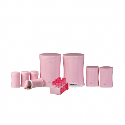 سرویس جهیزیه 15 پارچه کمر باریک صورتی لایت در فلزی