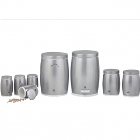 سرویس جهیزیه 8 پارچه خمره ای نقره ای متالیک