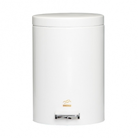 سطل زباله پدالدار 6 لیتری سایلنت سفید سطل زباله پدالدار 6 لیتری سایلنت سفید